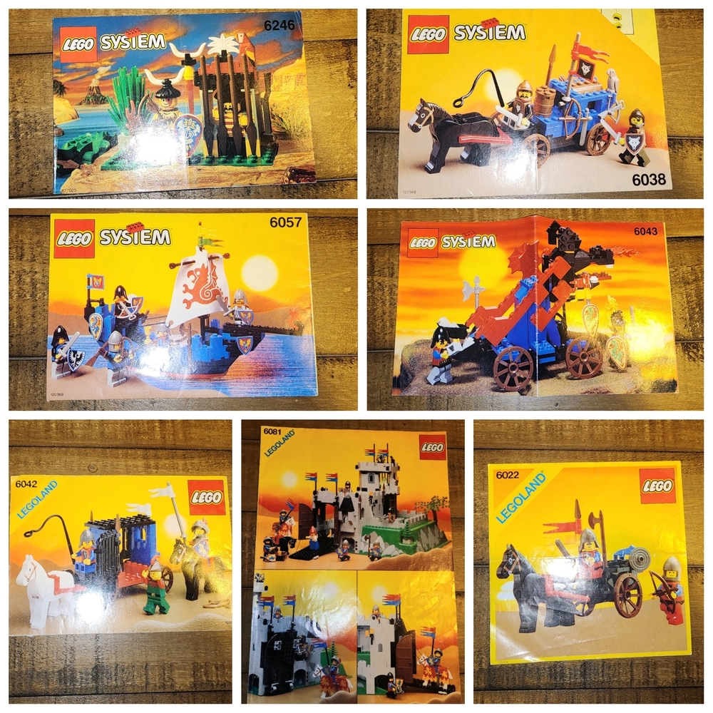 LEGO ** Manuals Only ** Vintage 80s and 90s assorted lot Castle Knights etc.